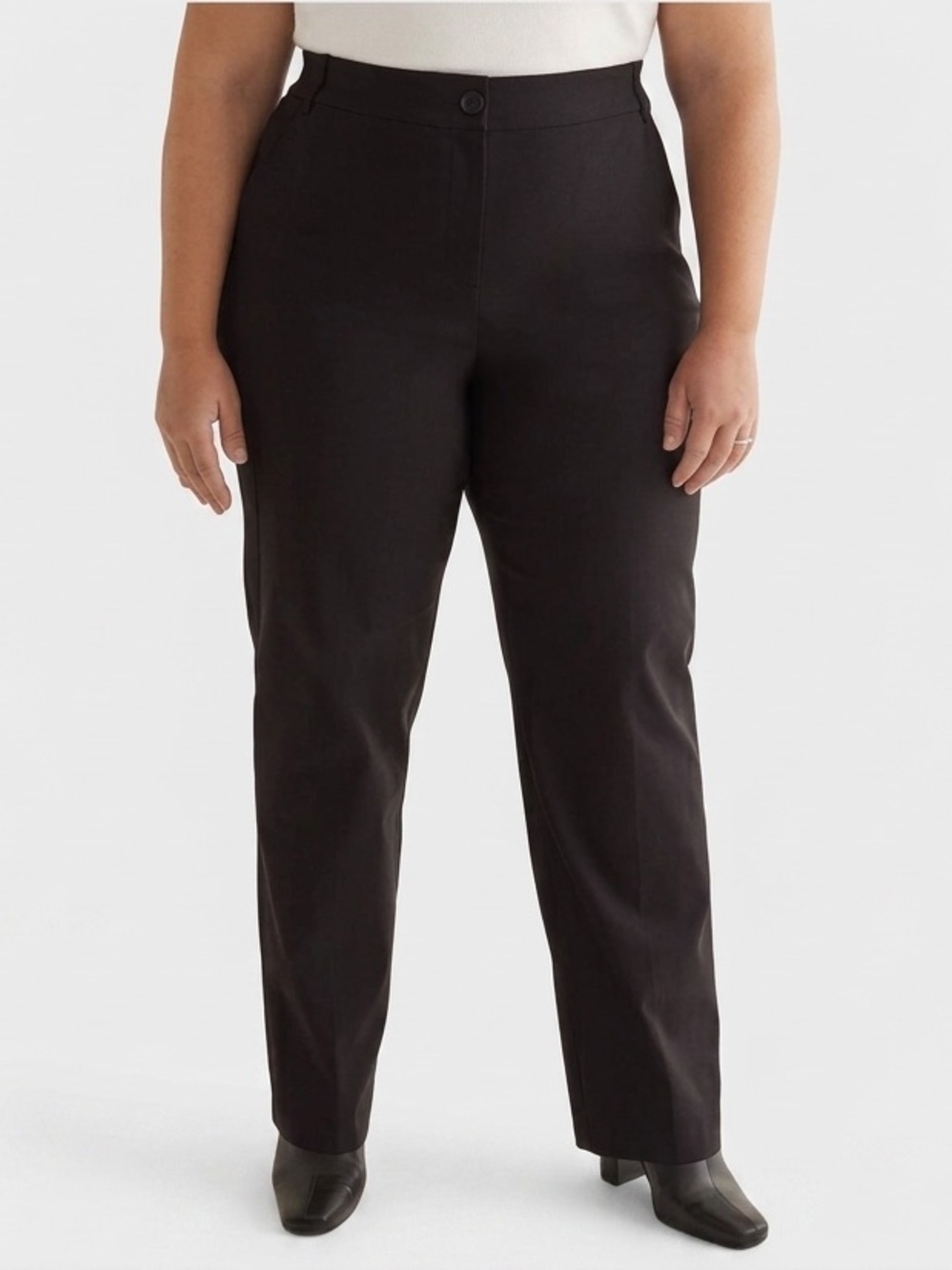 PENNINGTONS  Black Straight Leg Pull On Stretch Pants 26